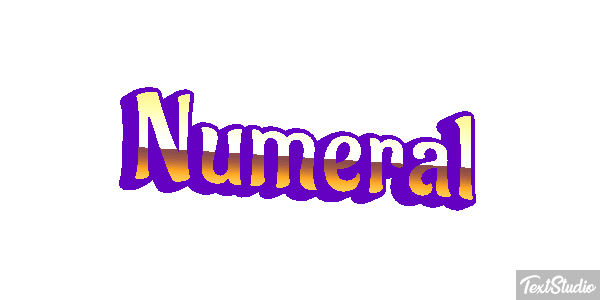 Numeral Efeito do texto