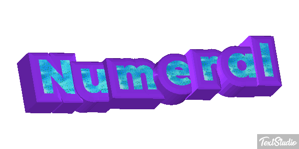 Numeral Efeito do texto