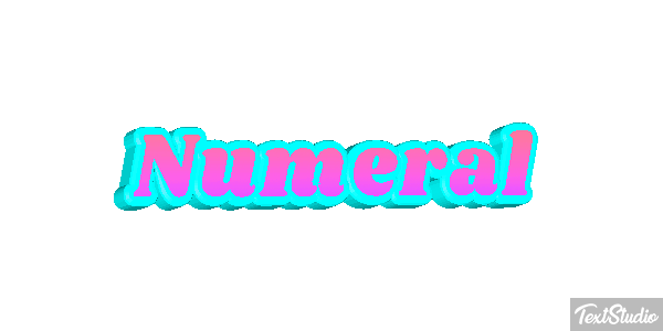 Numeral Efeito do texto