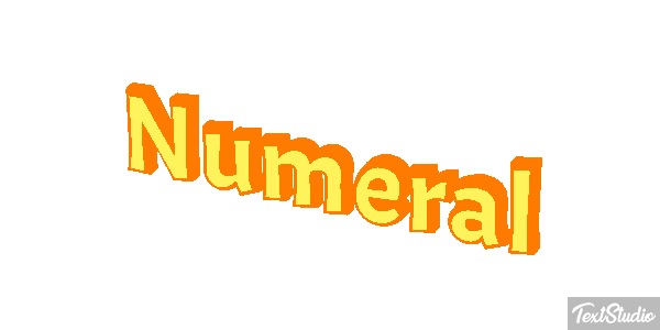 Numeral Efeito do texto