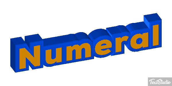Numeral Efeito do texto