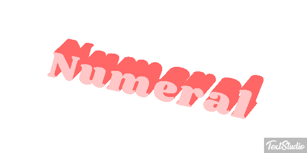 Numeral Efeito do texto