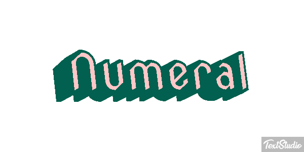 Numeral Efeito do texto