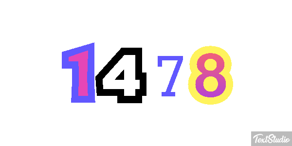 1478 Text effect