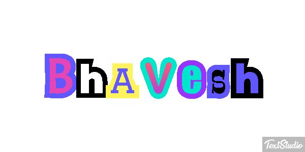 Bhavesh Efecto de texto