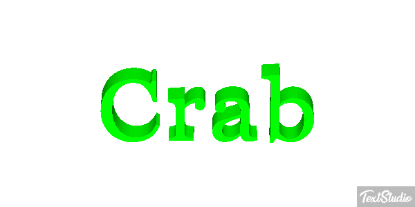 Crab Text effect