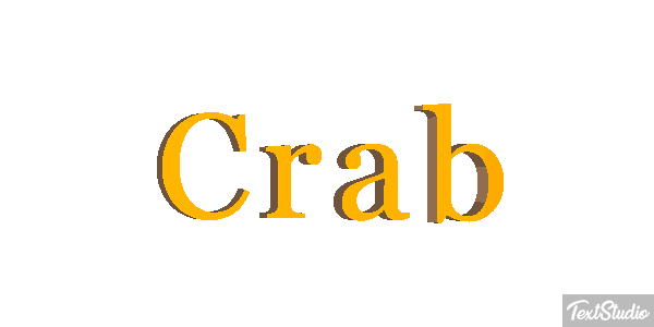 Crab Text effect