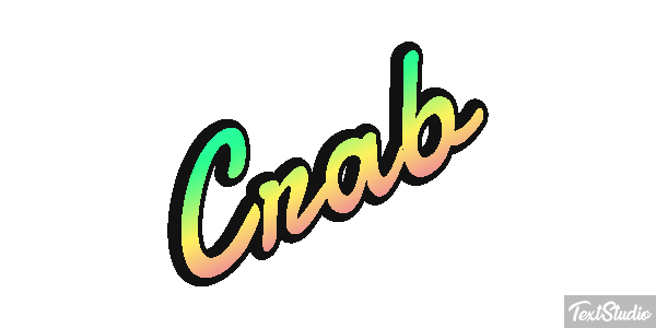 Crab Text effect