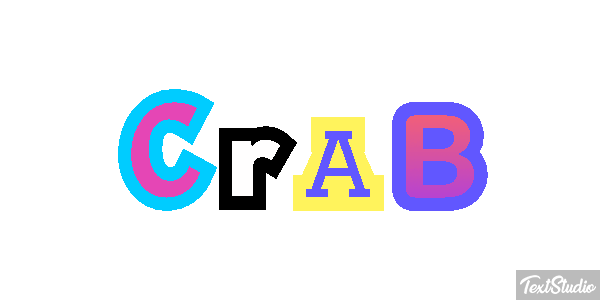 Crab Text effect