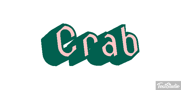 Crab Text effect