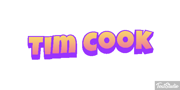 Tim Cook Text effect
