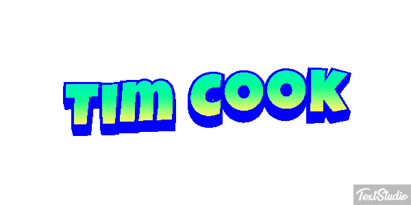 Tim Cook Text effect