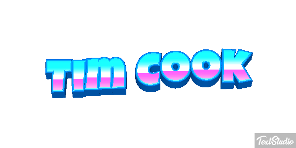 Tim Cook Text effect