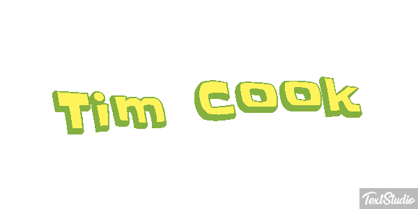 Tim Cook Text effect