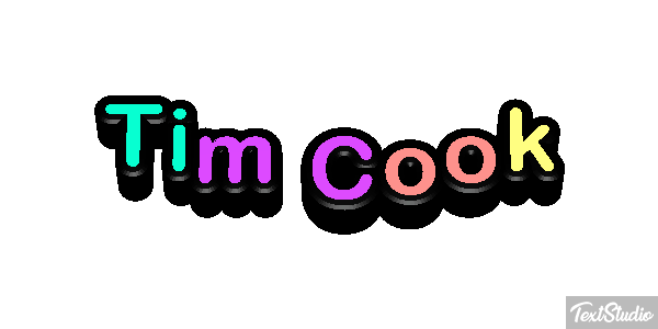 Tim Cook Text effect