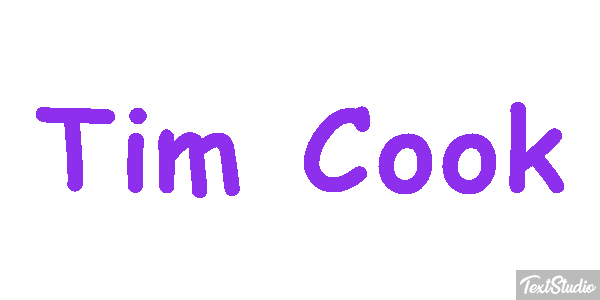 Tim Cook Text effect