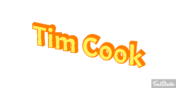 Tim Cook Text effect