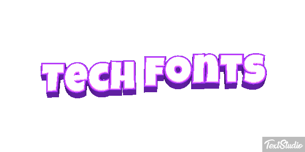 Tech Fonts Text effect