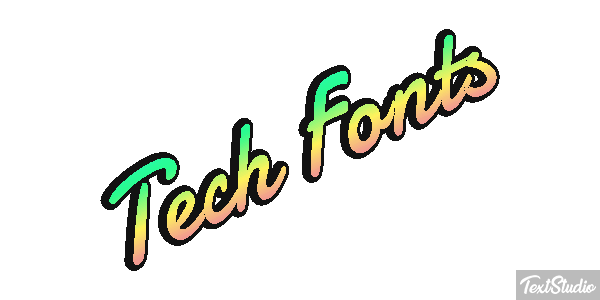 Tech Fonts Text effect