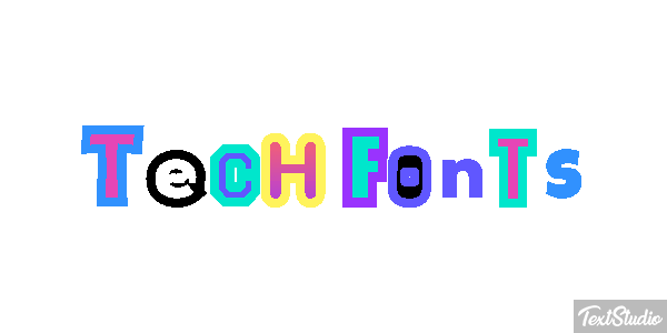 Tech Fonts Text effect