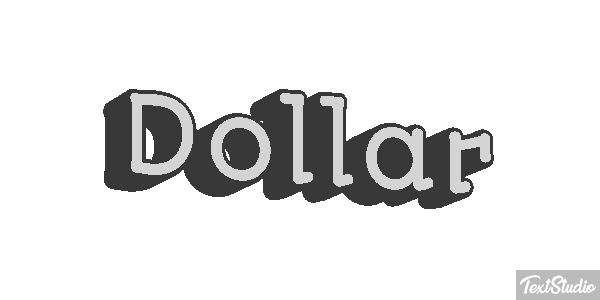 Dollar Effet de texte