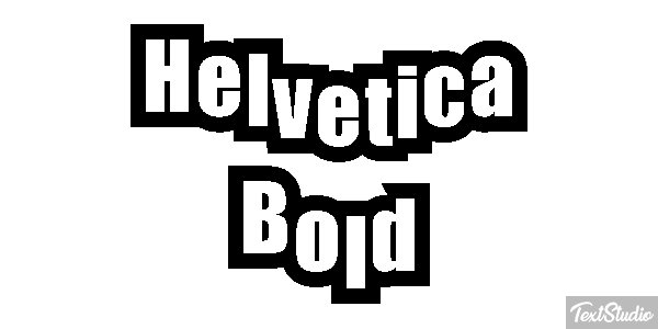Helvetica Bold Text effect