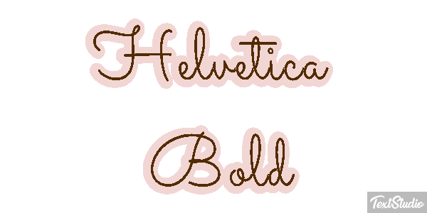 Helvetica Bold Text effect