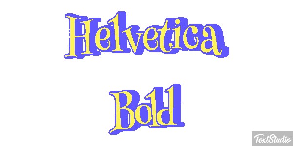Helvetica Bold Text effect