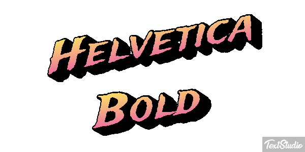 Helvetica Bold Text effect