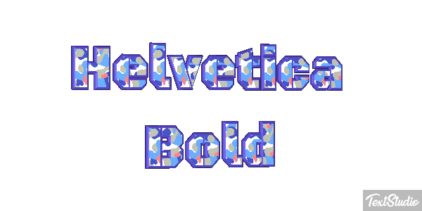 Helvetica Bold Text effect