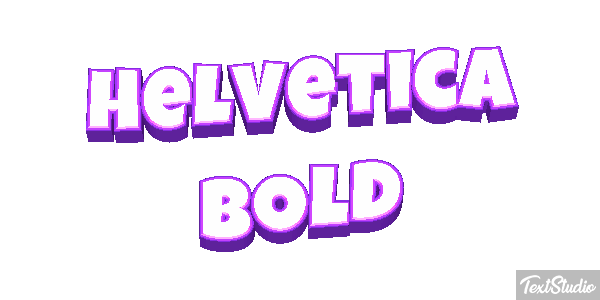 Helvetica Bold Text effect