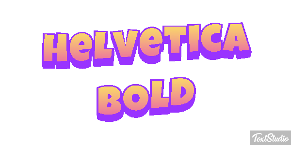 Helvetica Bold Text effect