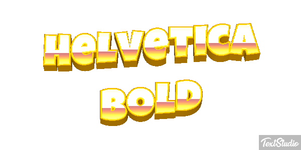 Helvetica Bold Text effect