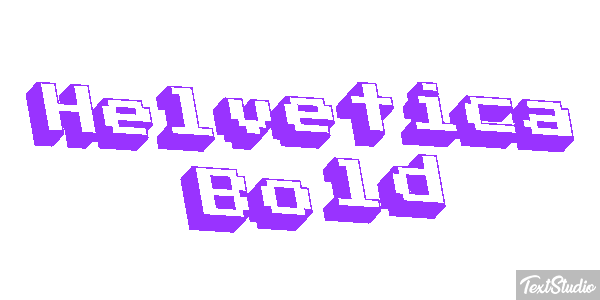 Helvetica Bold Text effect