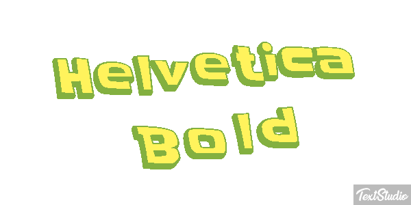 Helvetica Bold Text effect
