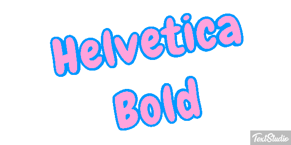 Helvetica Bold Text effect