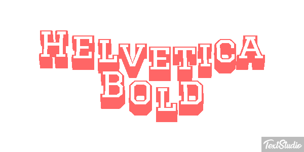Helvetica Bold Text effect