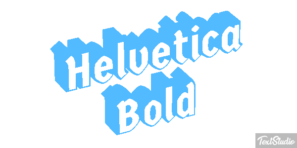 Helvetica Bold Text effect