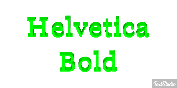 Helvetica Bold Text effect