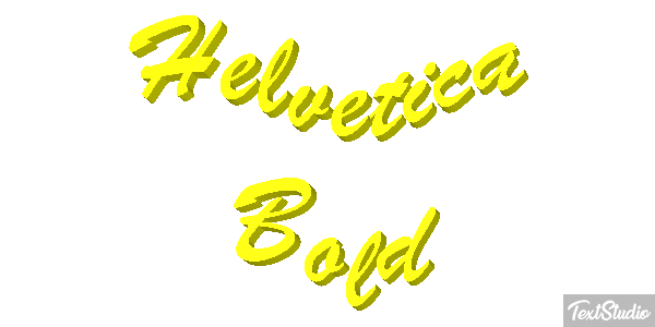 Helvetica Bold Text effect