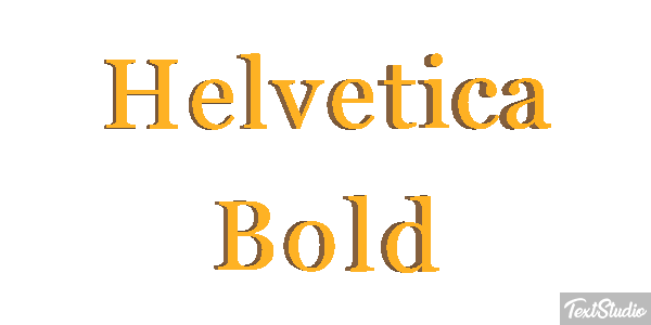 Helvetica Bold Text effect