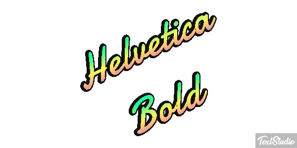 Helvetica Bold Text effect