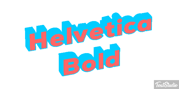 Helvetica Bold Text effect