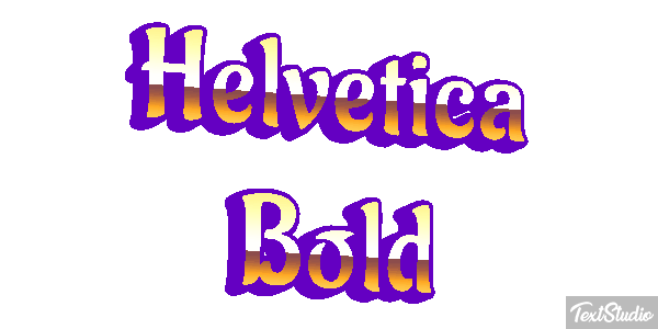 Helvetica Bold Text effect