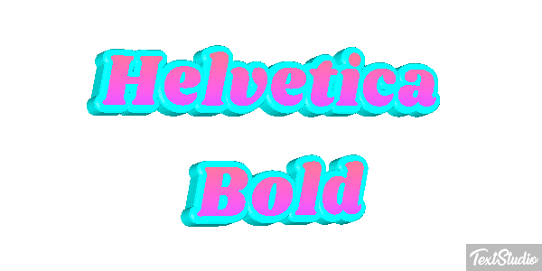 Helvetica Bold Text effect