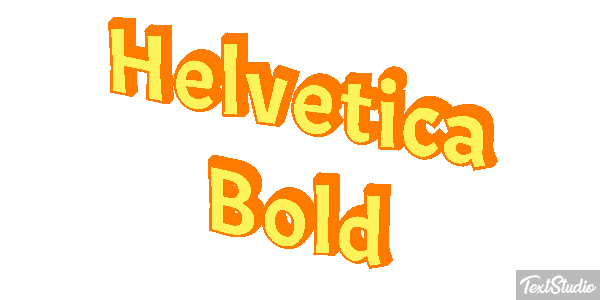 Helvetica Bold Text effect