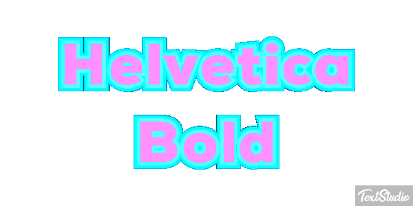 Helvetica Bold Text effect