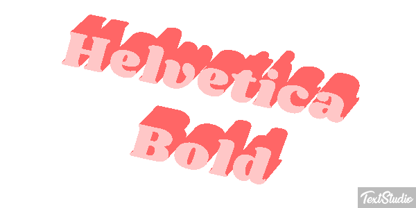 Helvetica Bold Text effect