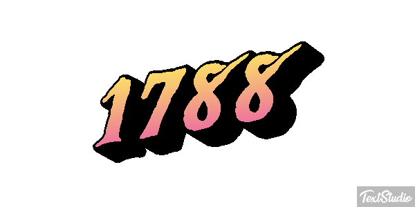 1788 Text effect
