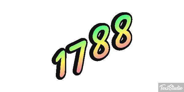 1788 Text effect